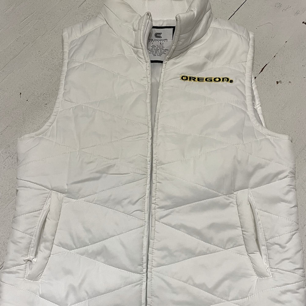 White Oregon Ducks Vest - size large